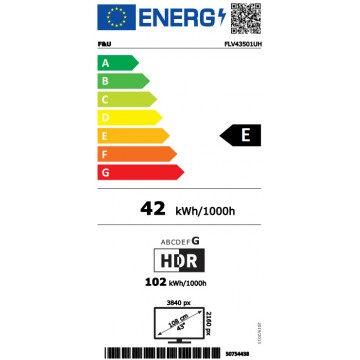 F&U Smart Τηλεόραση 43" 4K UHD LED FLV43501UH HDR (2025) F&U Smart Τηλεόραση 43" 4K UHD LED FLV43501UH HDR (2025)